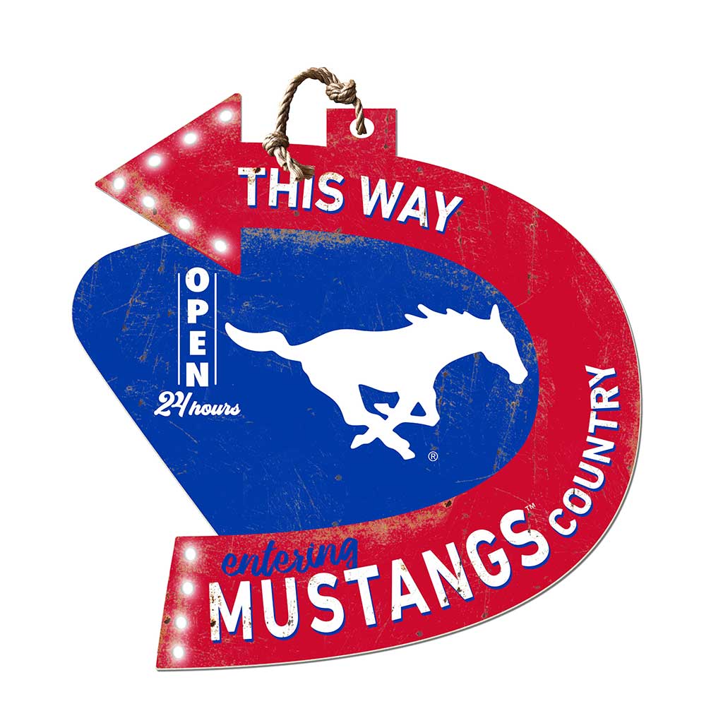 Arrow Sign This Way Southern Methodist Mustangs
