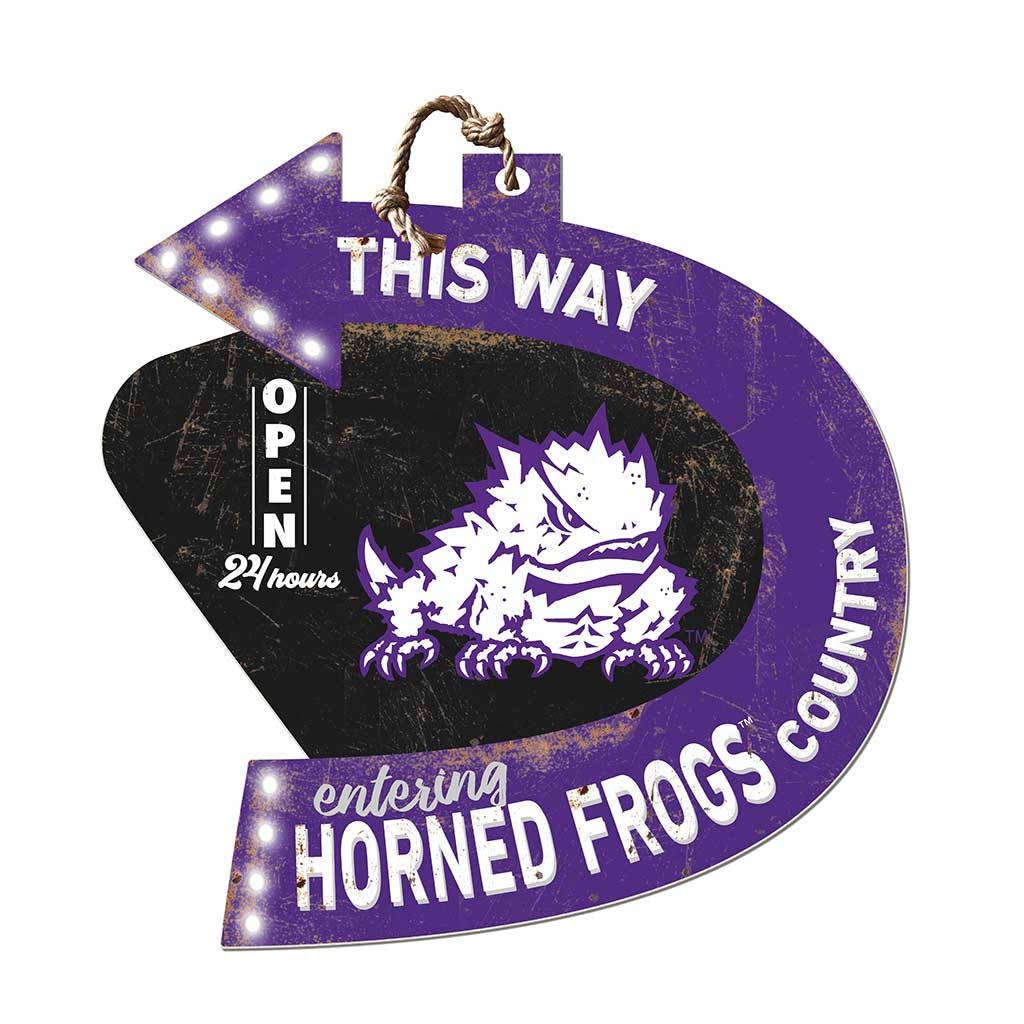 Arrow Sign This Way Texas Christian Horned Frogs