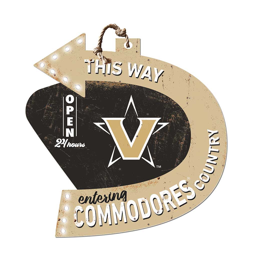Arrow Sign This Way Vanderbilt Commodores