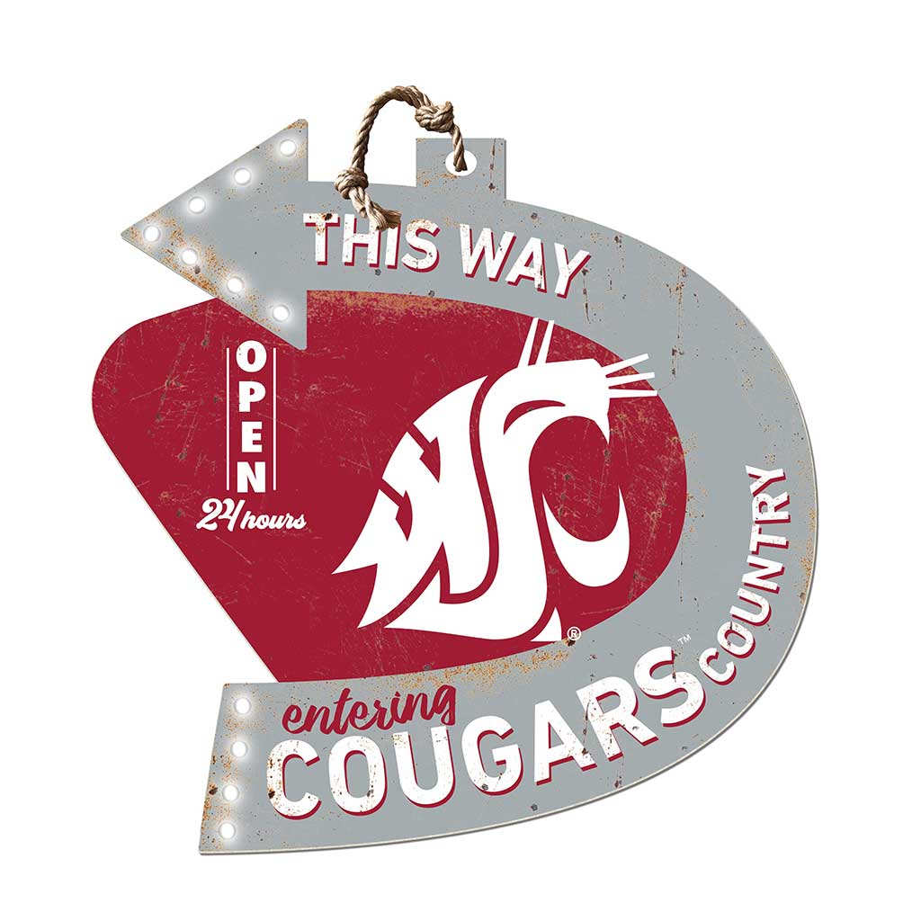 Arrow Sign This Way Washington State Cougars