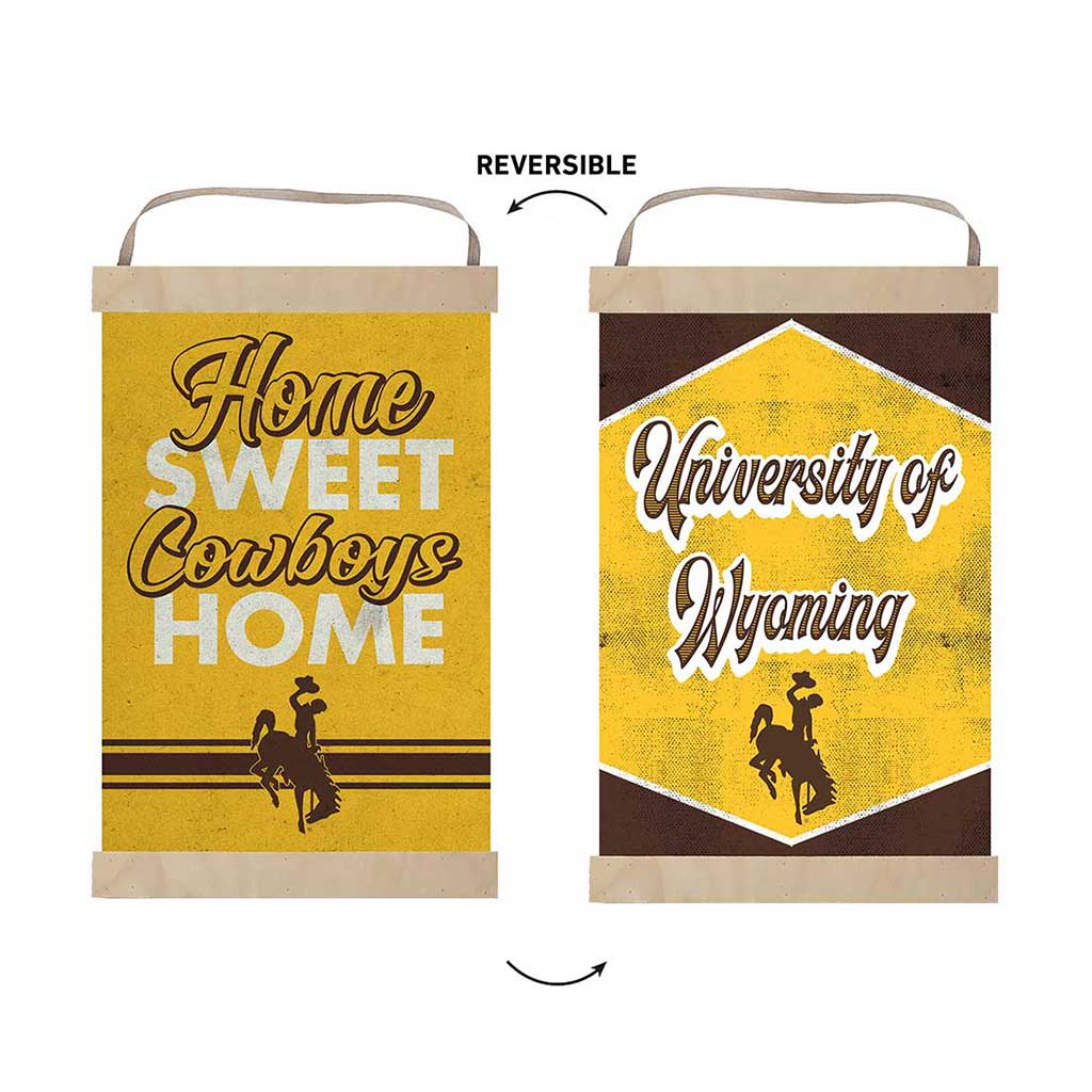Reversible Banner Signs Home Sweet Home Wyoming Cowboys