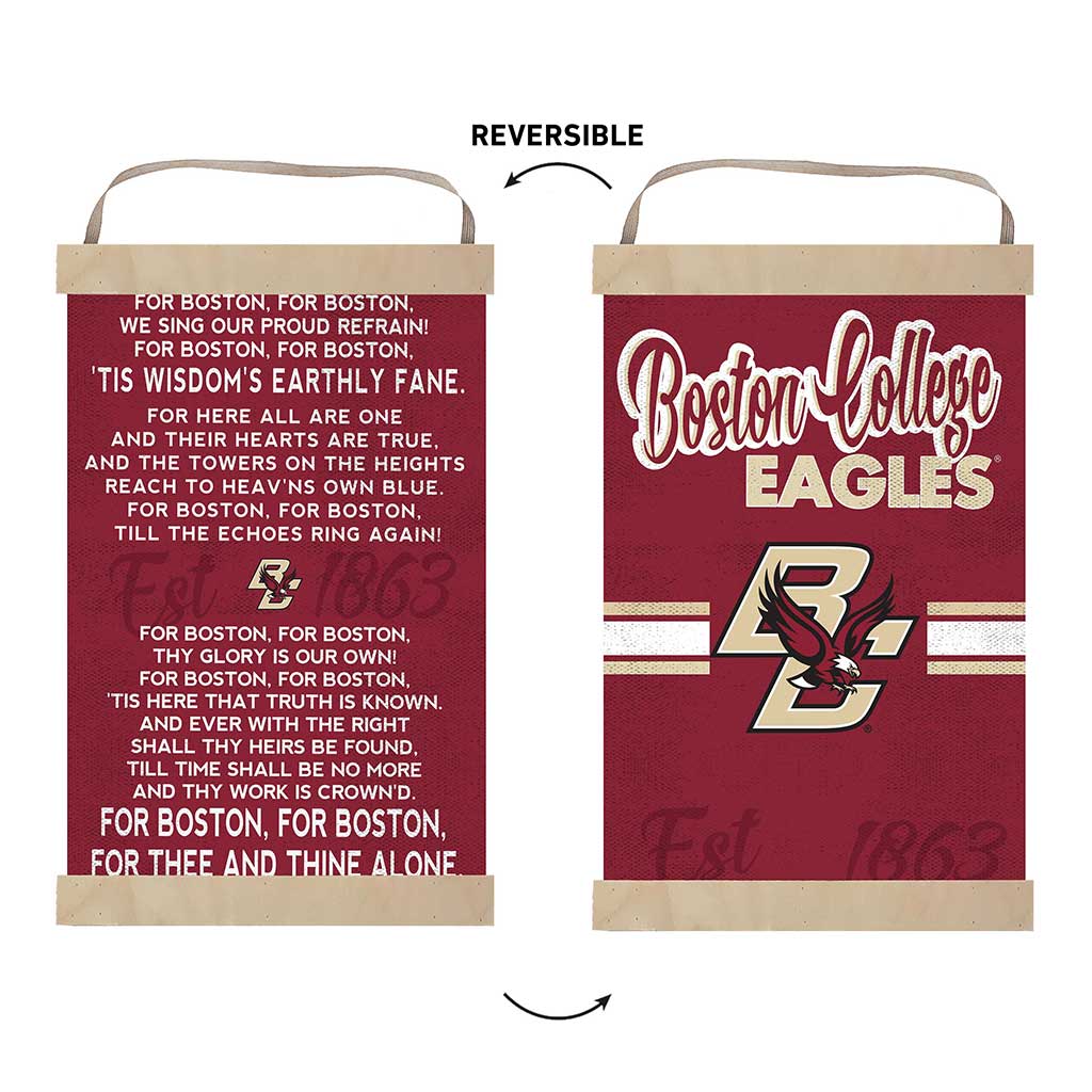 Reversible Banner Sign Fight Song Boston College Eagles