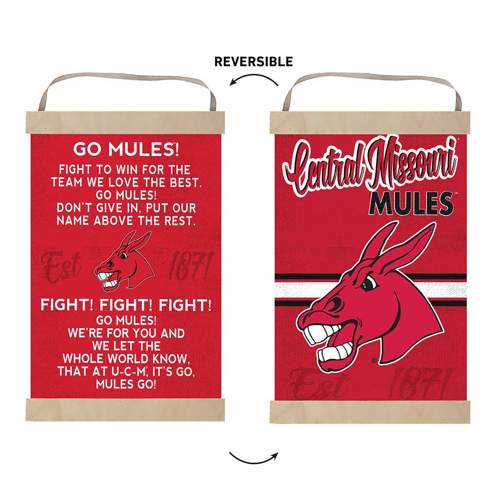 Reversible Banner Sign Fight Song Central Missouri Mules