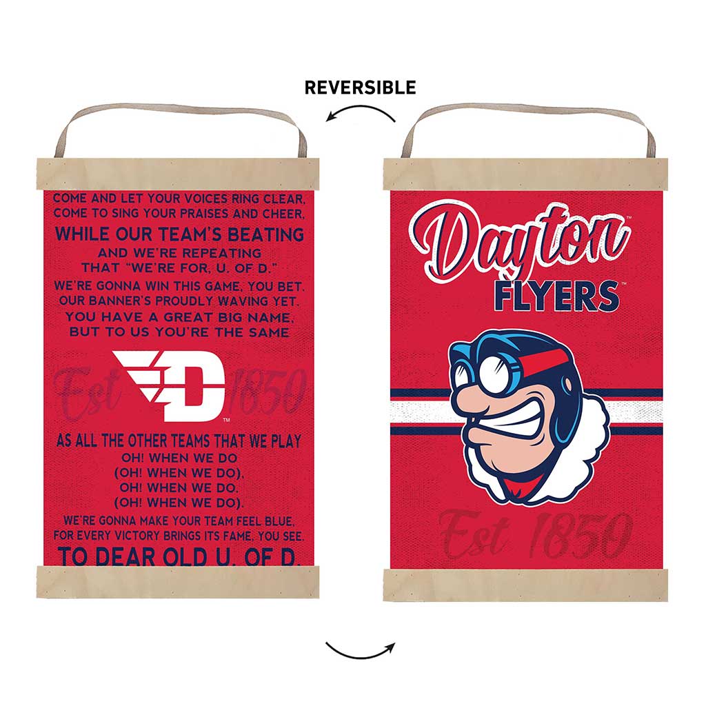 Reversible Banner Sign Fight Song Dayton Flyers