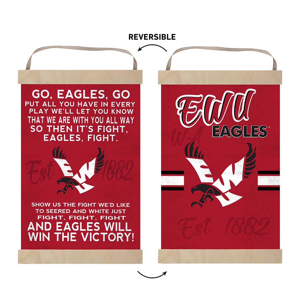 Reversible Banner Sign Fight Song Eastern Washington Eagles