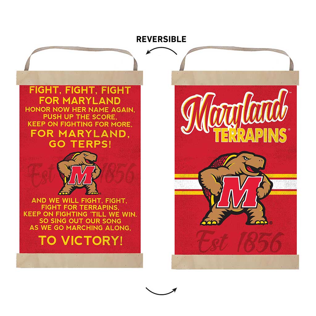 Reversible Banner Sign Fight Song Maryland Terrapins