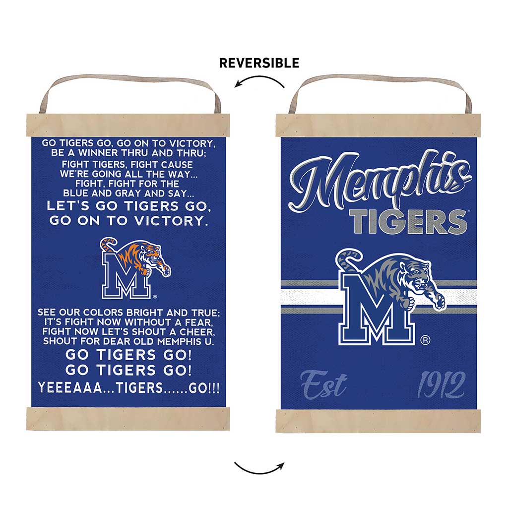 Reversible Banner Sign Fight Song Memphis Tigers