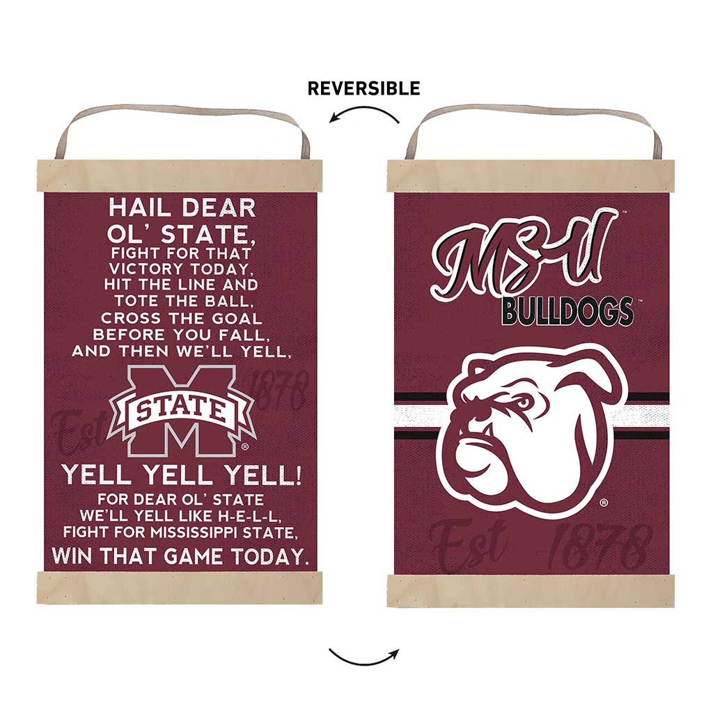 Reversible Banner Sign Fight Song Mississippi State Bulldogs