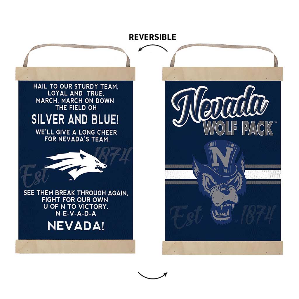 Reversible Banner Sign Fight Song Nevada Wolf Pack