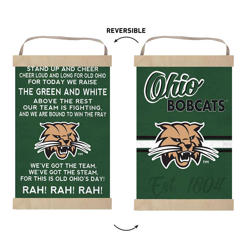 Reversible Banner Sign Fight Song Ohio Univ Bobcats
