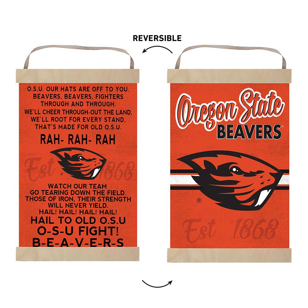 Reversible Banner Sign Fight Song Oregon State Beavers