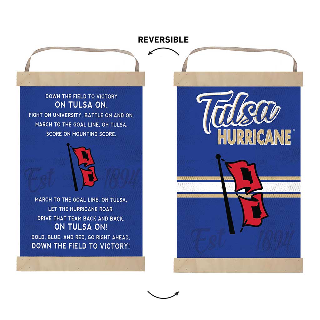 Reversible Banner Sign Fight Song Tulsa Golden Hurricane