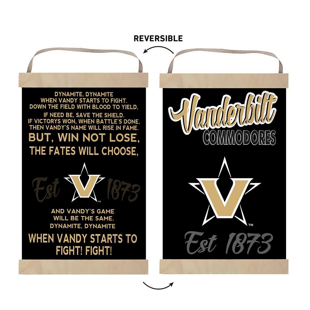 Reversible Banner Sign Fight Song Vanderbilt Commodores
