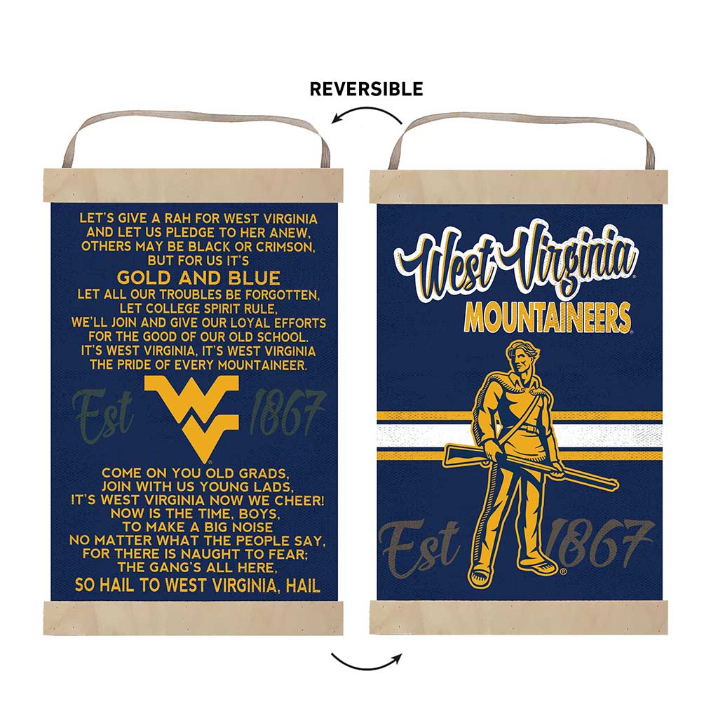 Reversible Banner Sign Fight Song West Virginia Mountaineers