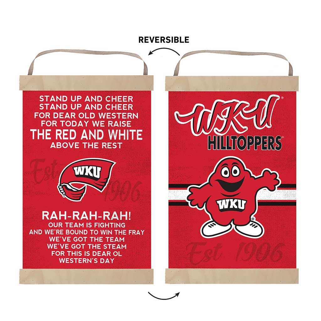 Reversible Banner Sign Fight Song Western Kentucky Hilltoppers