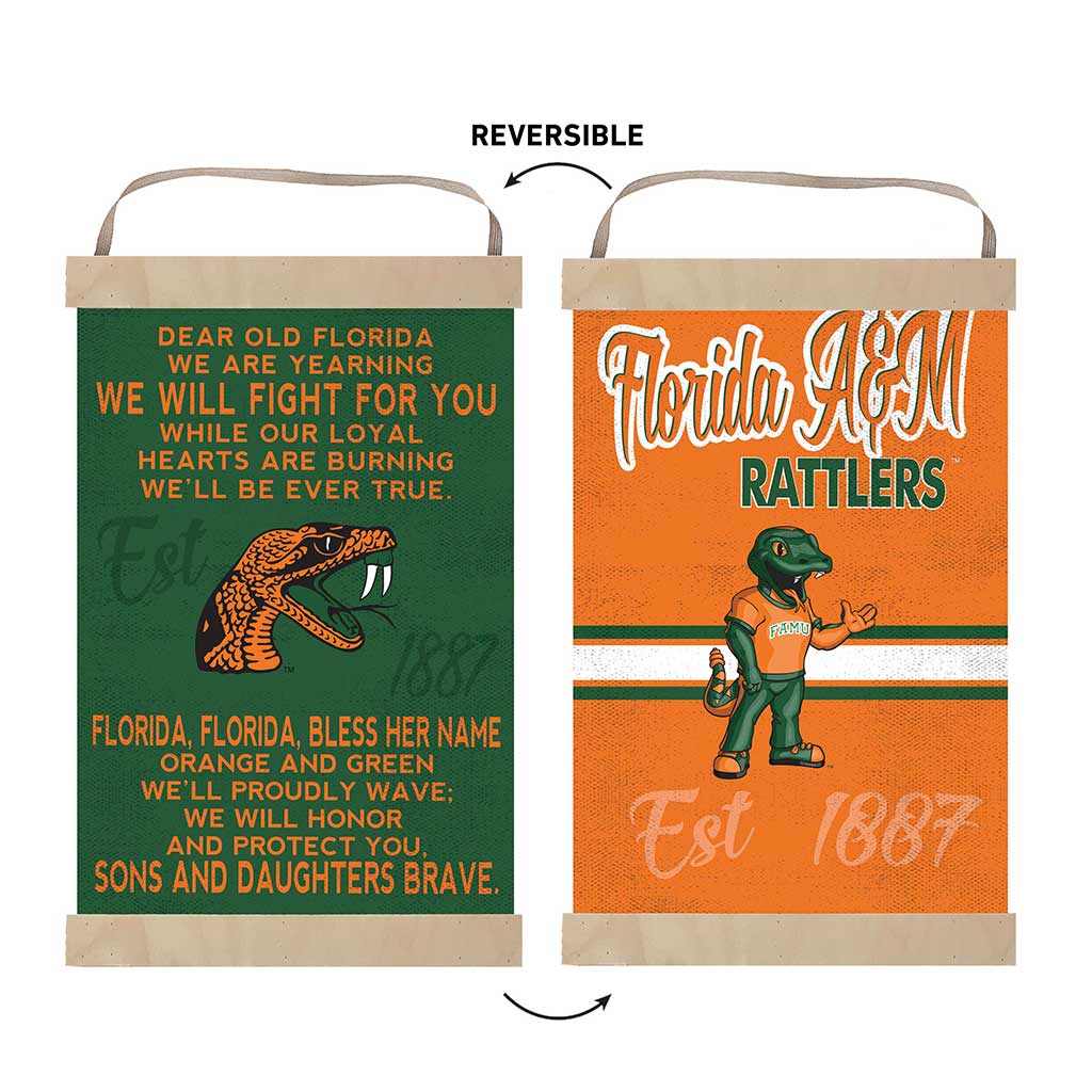 Reversible Banner Sign Fight Song Florida A&M Rattlers