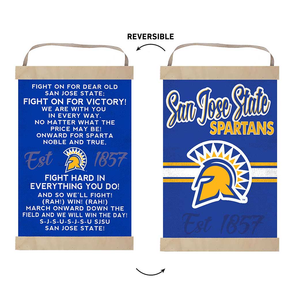 Reversible Banner Sign Fight Song San Jose State Spartans