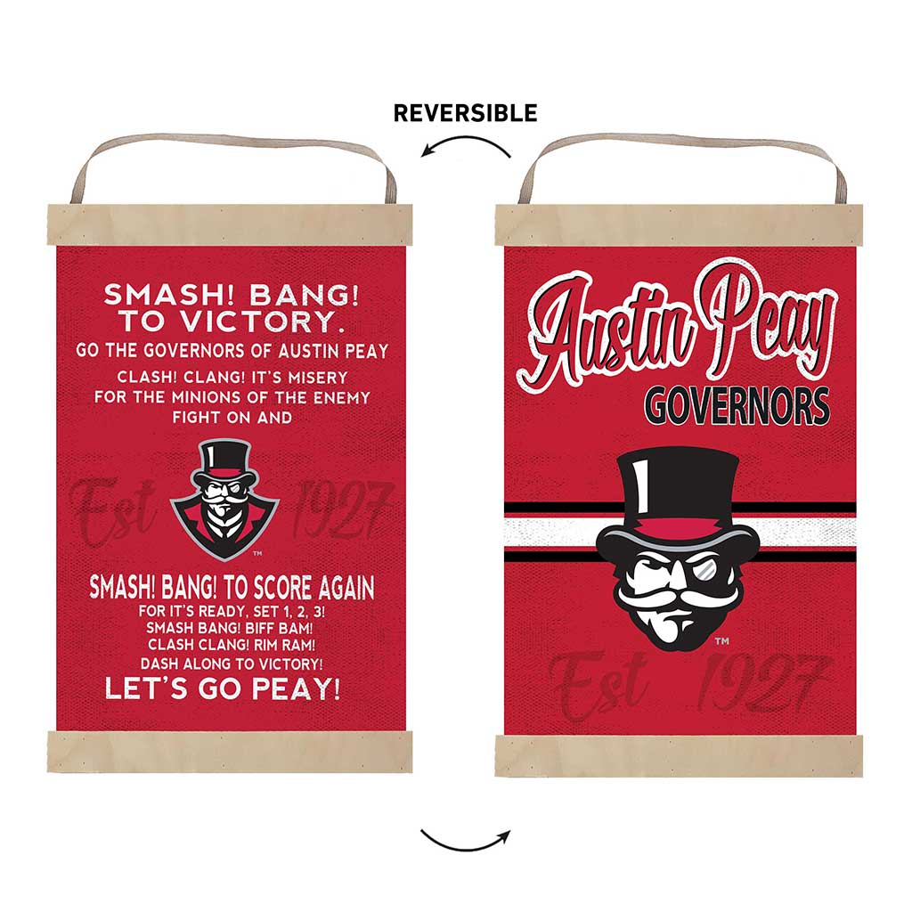 Reversible Banner Sign Fight Song Austin Peay Governors