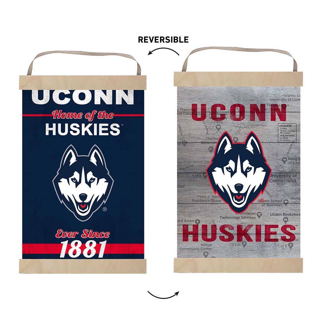 Reversible Banner Sign Home of the Connecticut Huskies