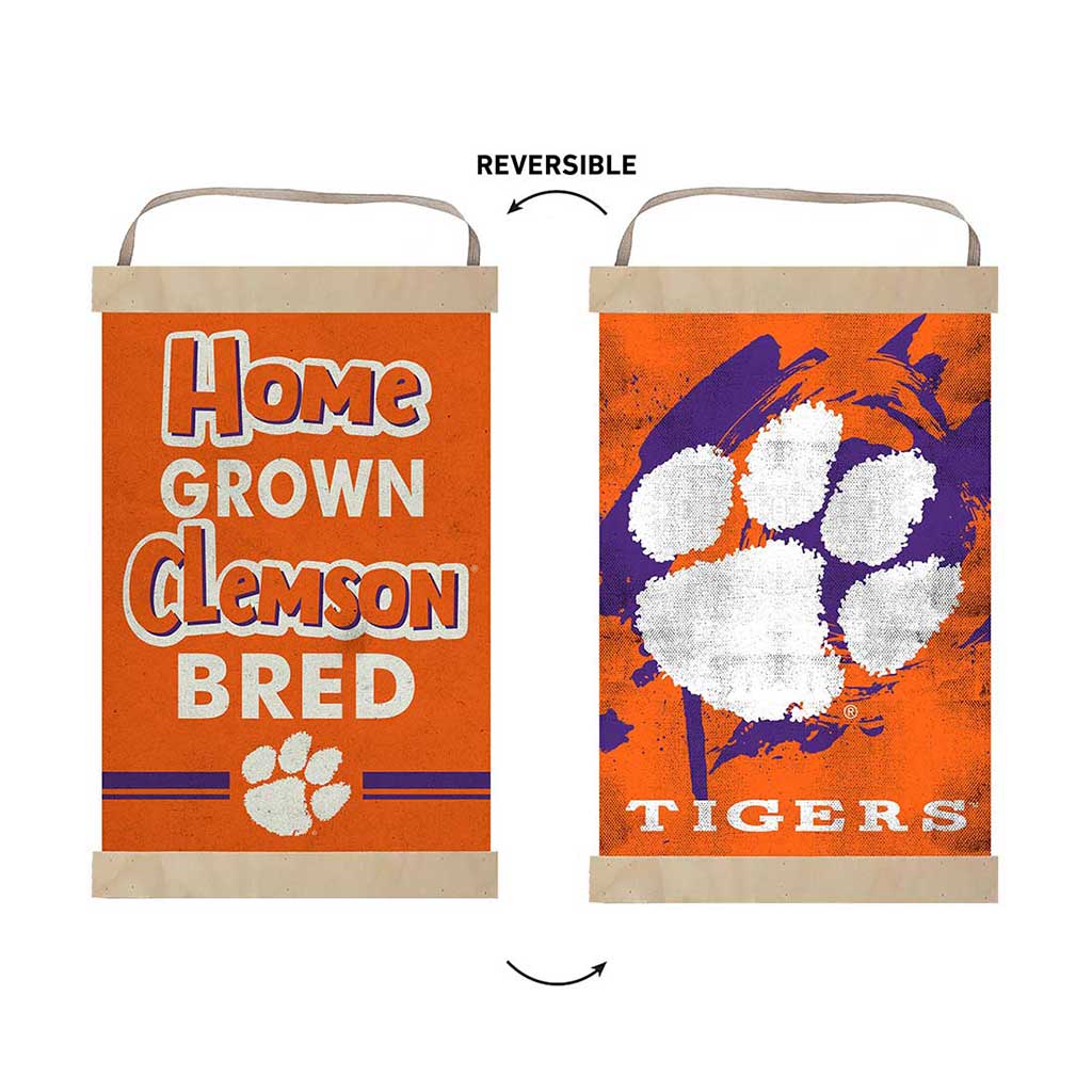 Reversible Banner Sign Home Grown Clemson Tigers