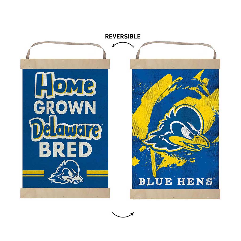 Reversible Banner Sign Home Grown Delaware Fightin Blue Hens
