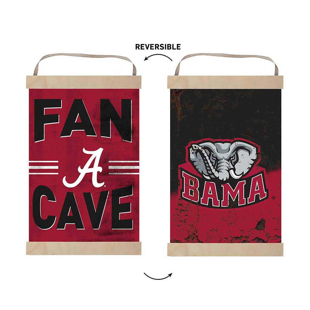 Reversible Banner Sign Fan Cave Alabama Crimson Tide