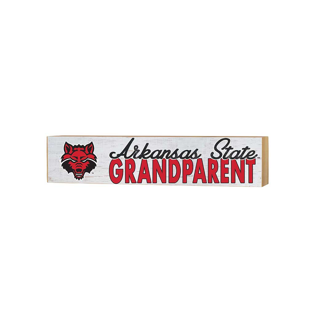3x13 Block Weathered Grandparent Arkansas State Red Wolves
