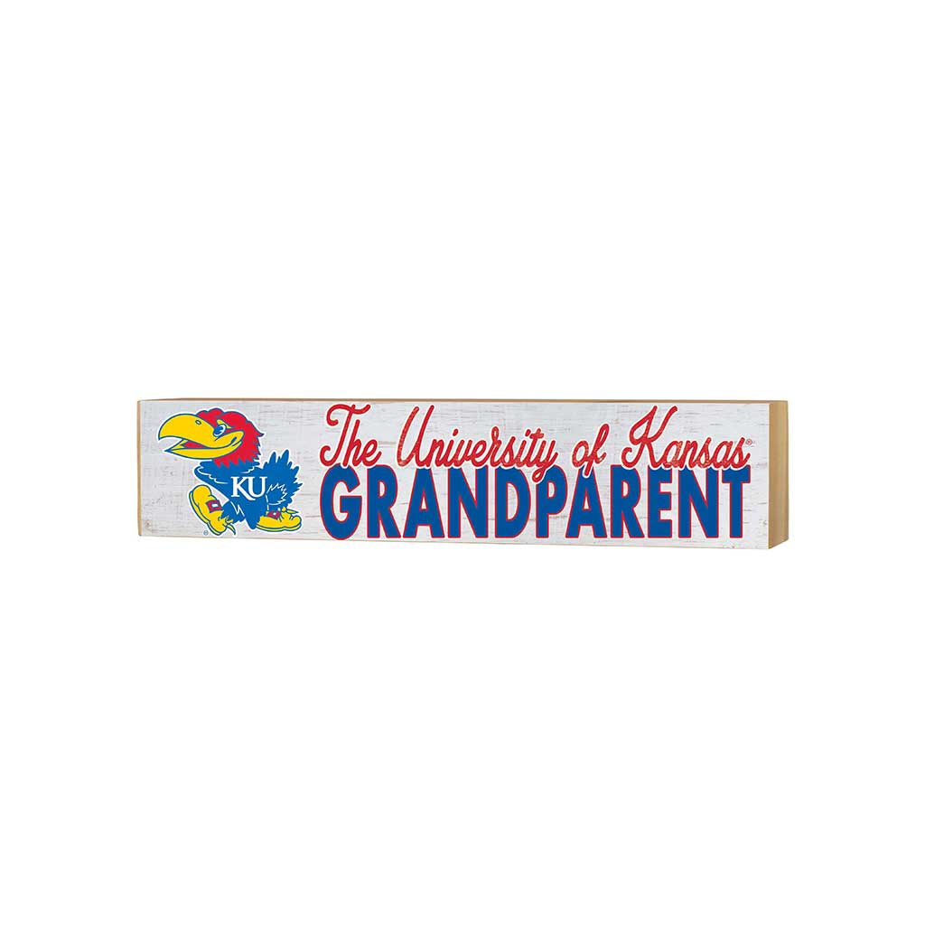 3x13 Block Weathered Grandparent Kansas Jayhawks