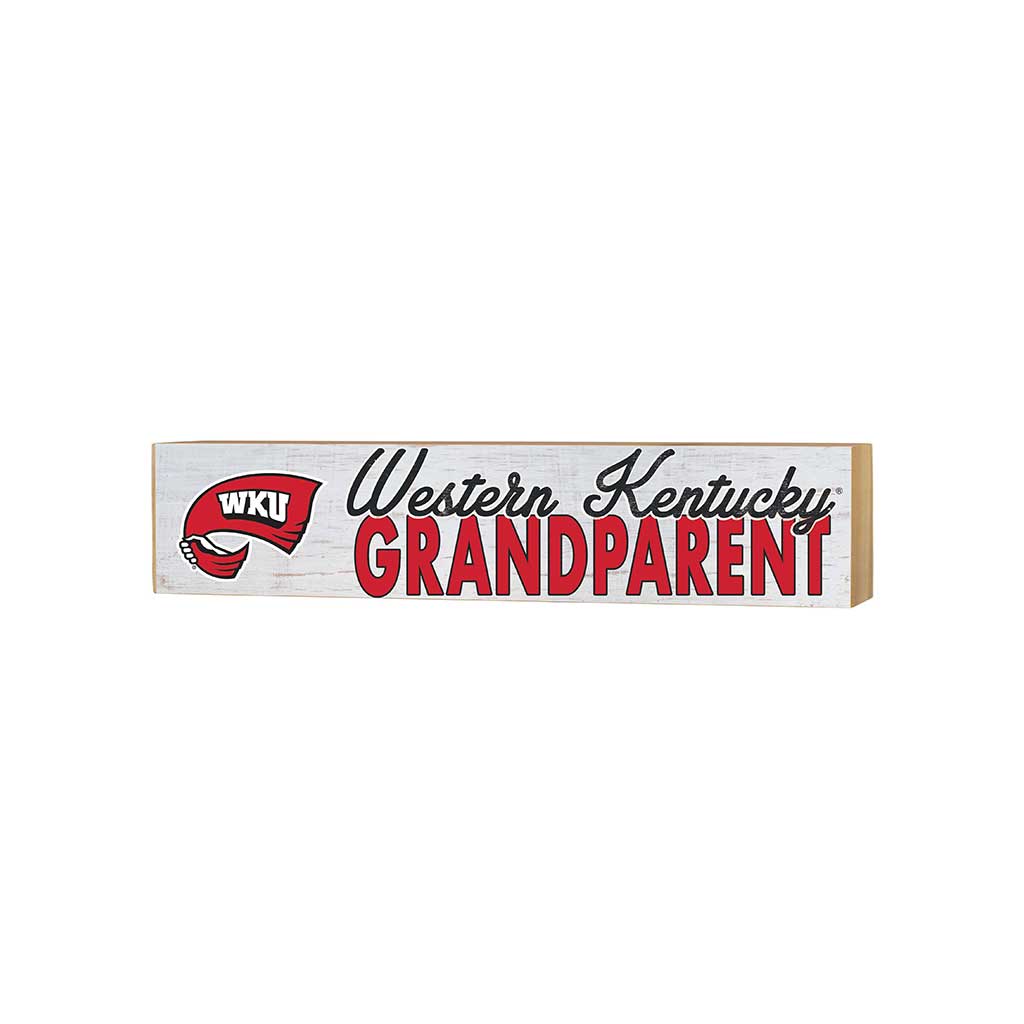 3x13 Block Weathered Grandparent Western Kentucky Hilltoppers