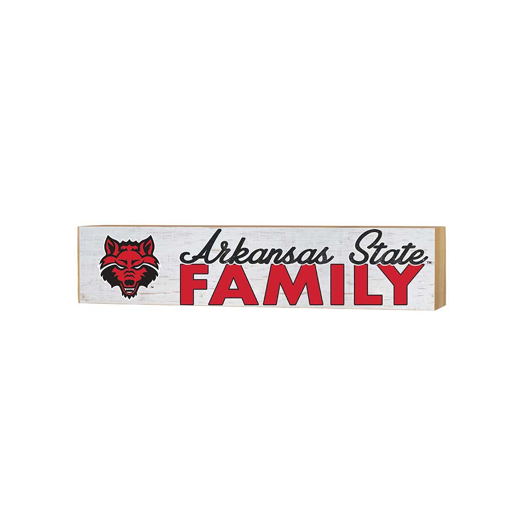 3x13 Block Weathered Team Family Block Arkansas State Red Wolves