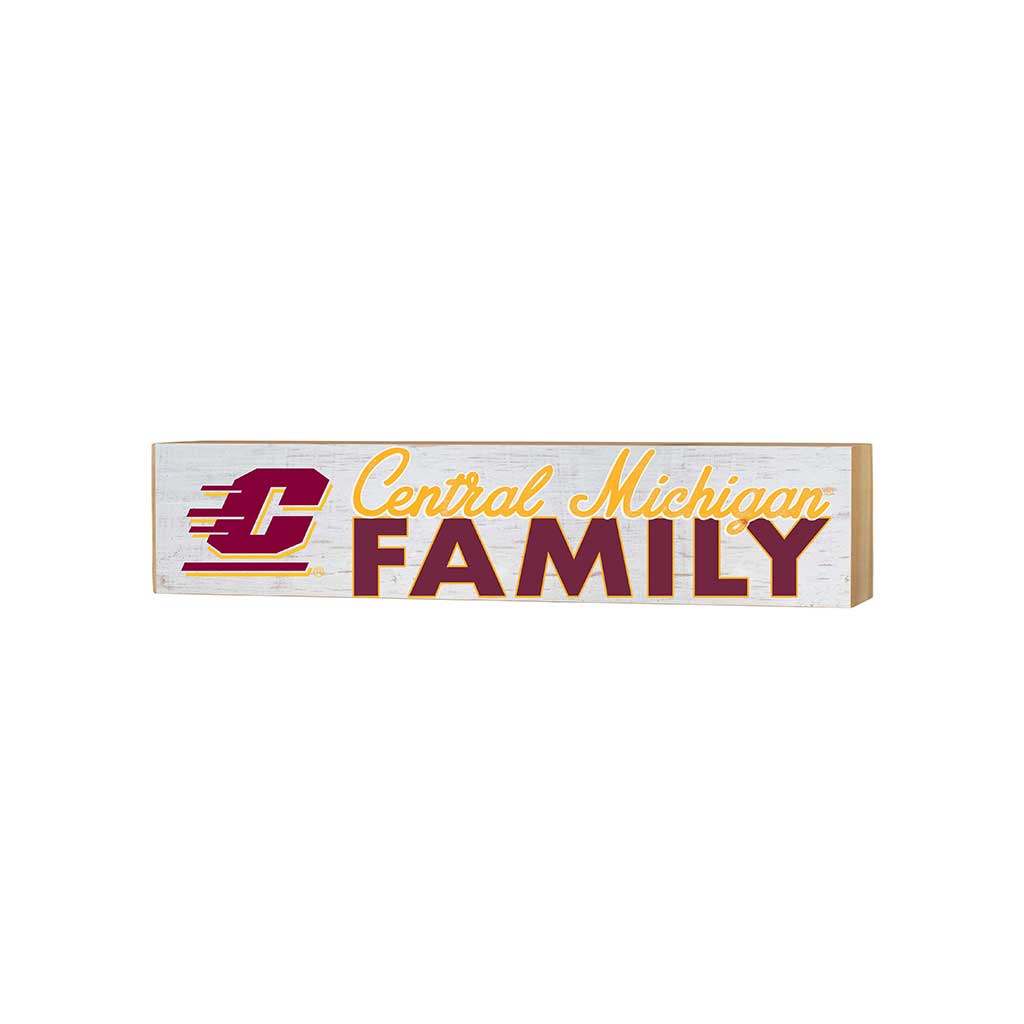 3x13 Block Weathered Team Family Block Central Michigan Chippewas