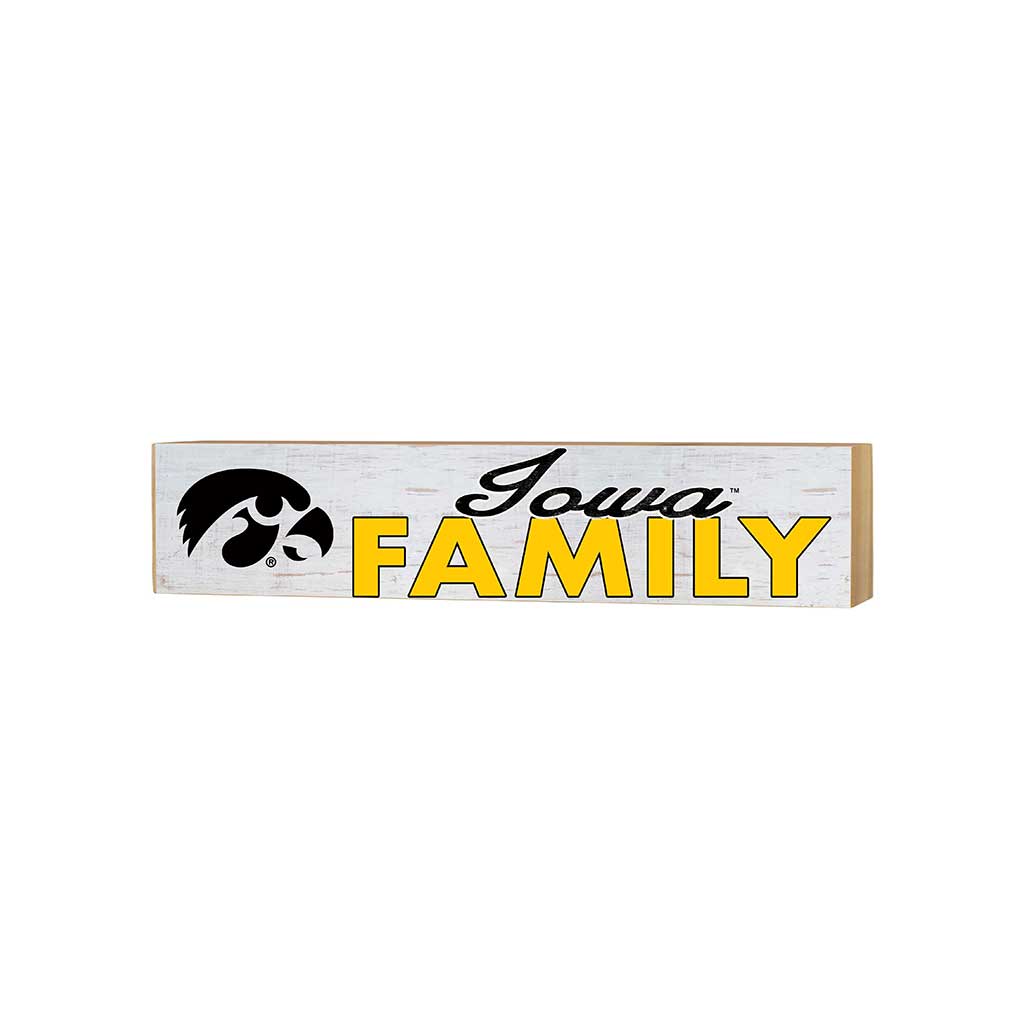3x13 Block Weathered Team Family Block Iowa Hawkeyes