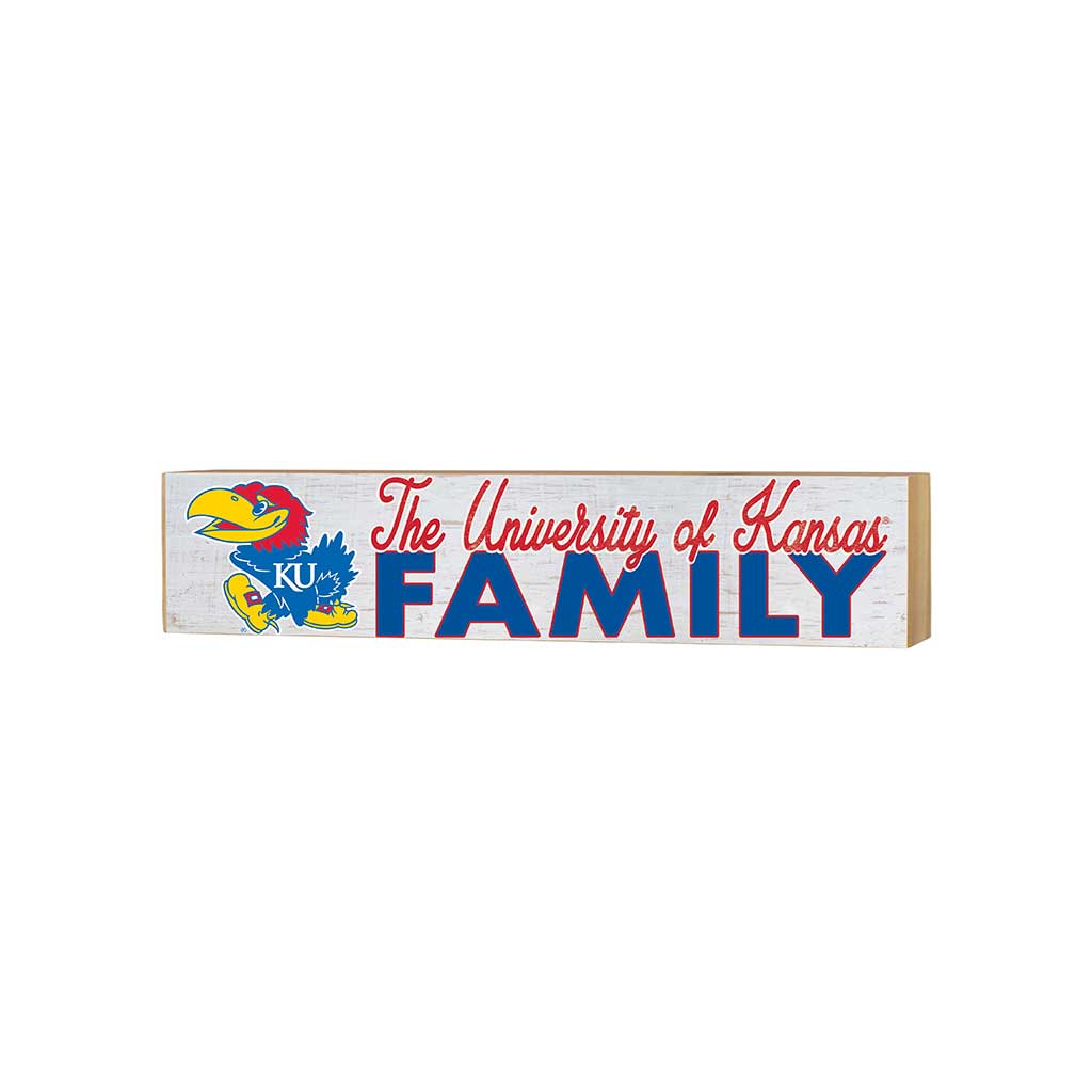3x13 Block Weathered Team Family Block Kansas Jayhawks