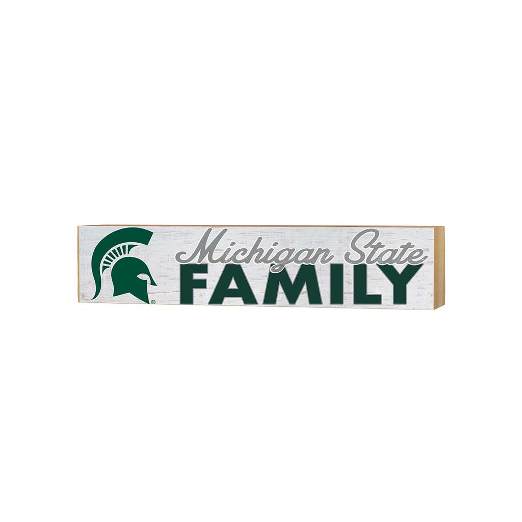 3x13 Block Weathered Team Family Block Michigan State Spartans