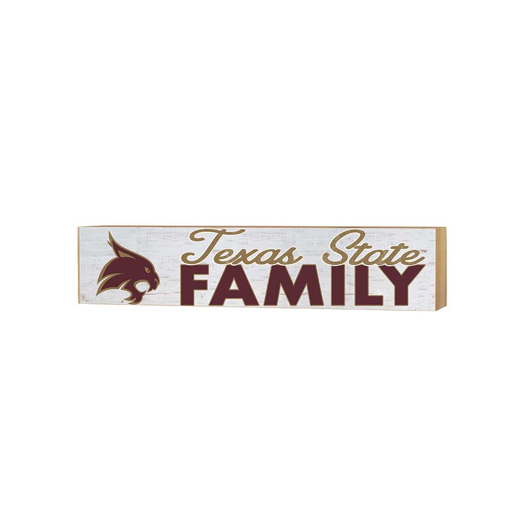 3x13 Block Weathered Team Family Block Texas State Bobcats
