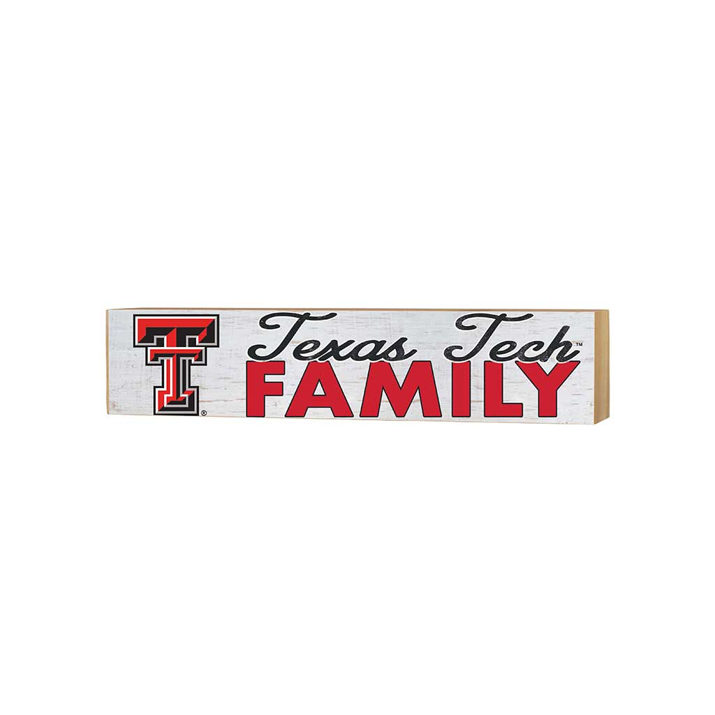 3x13 Block Weathered Team Family Block Texas Tech Red Raiders