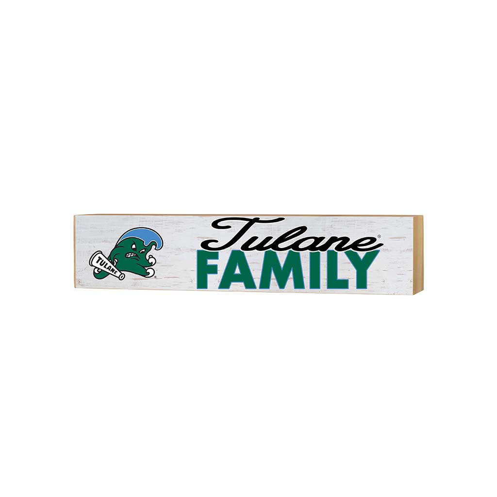 3x13 Block Weathered Team Family Tulane Green Wave