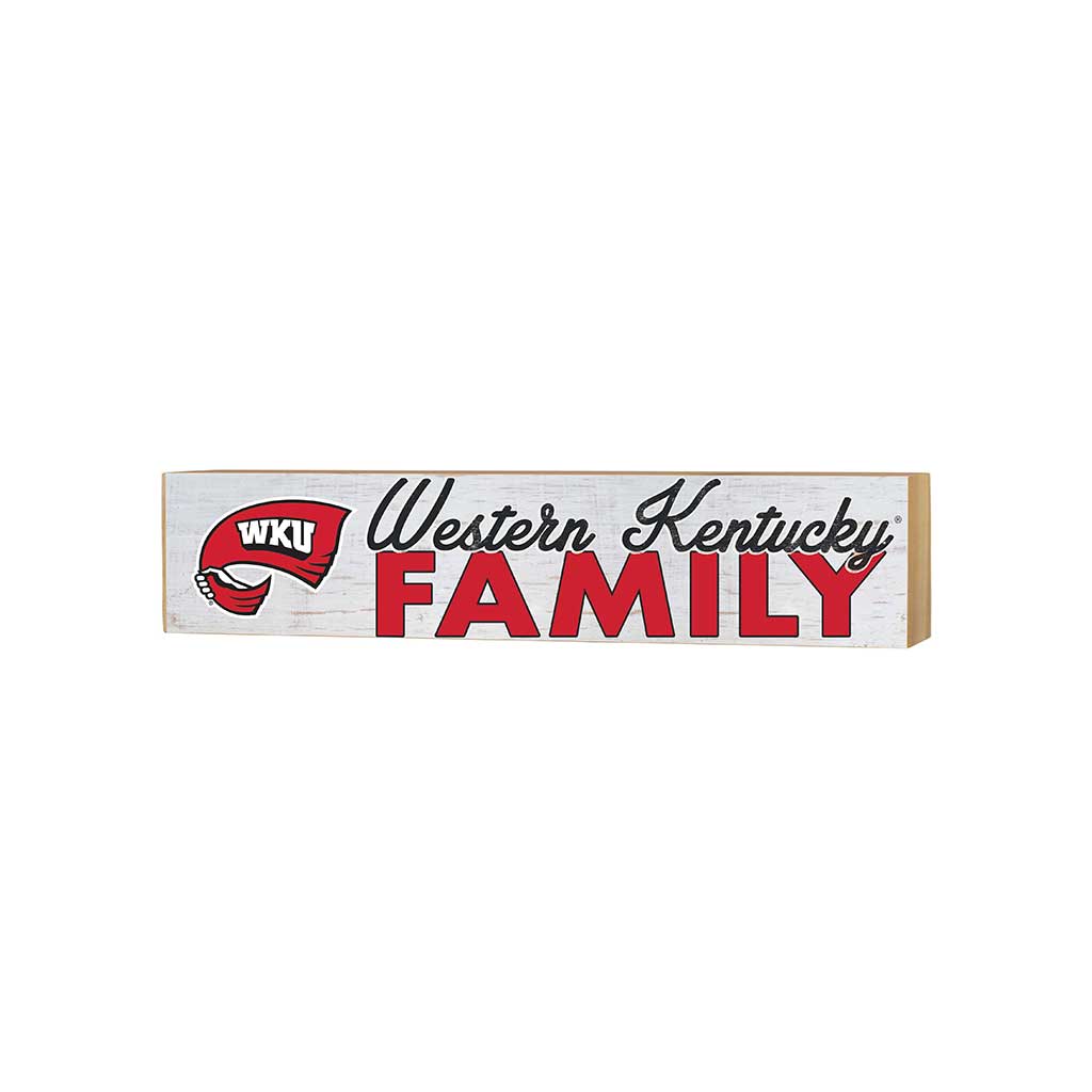 3x13 Block Weathered Team Family Block Western Kentucky Hilltoppers
