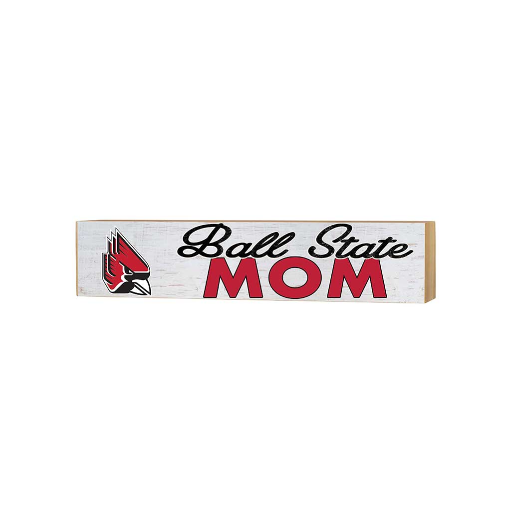 3x13 Block Weathered Mom Ball State Cardinals