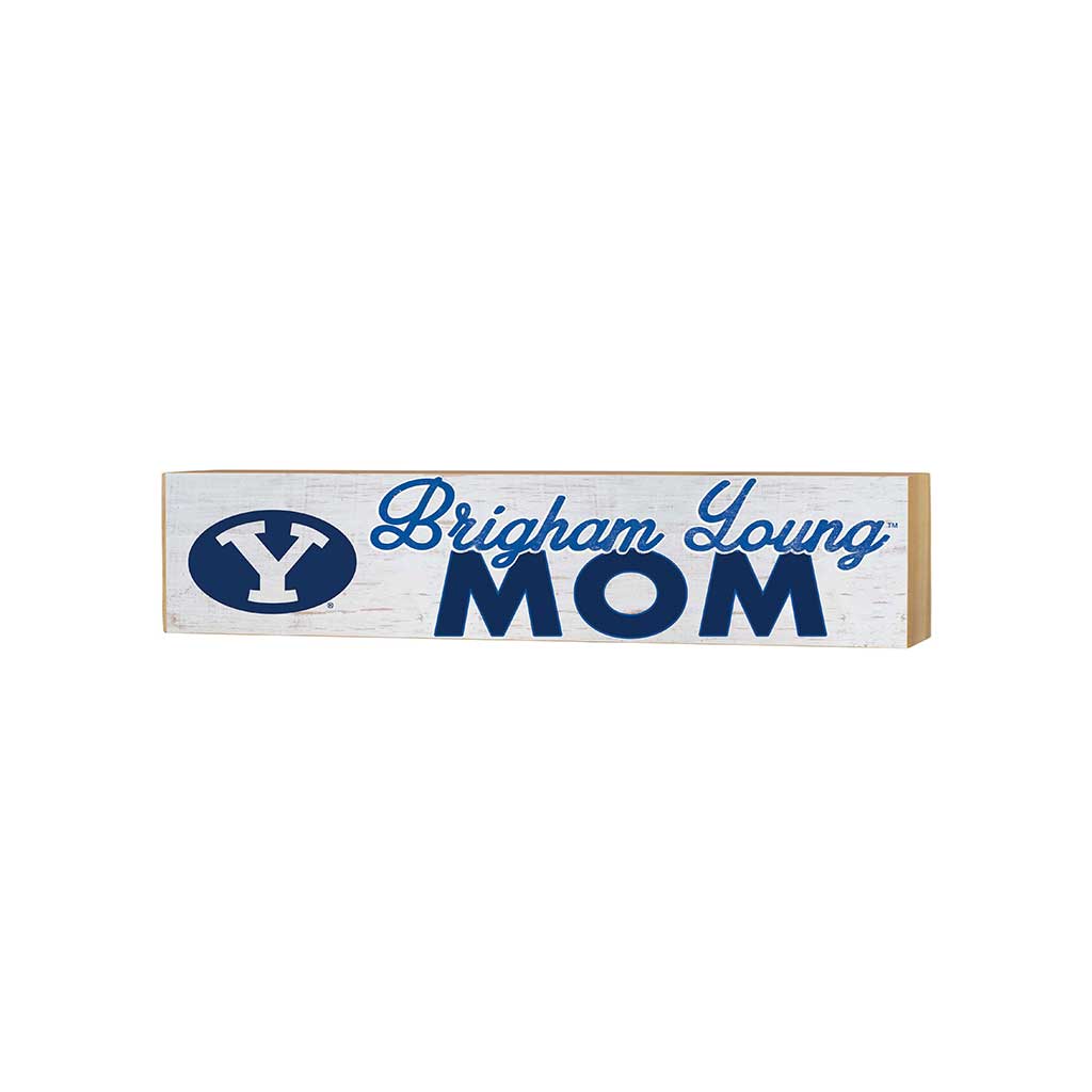 3x13 Block Weathered Mom Brigham Young Cougars