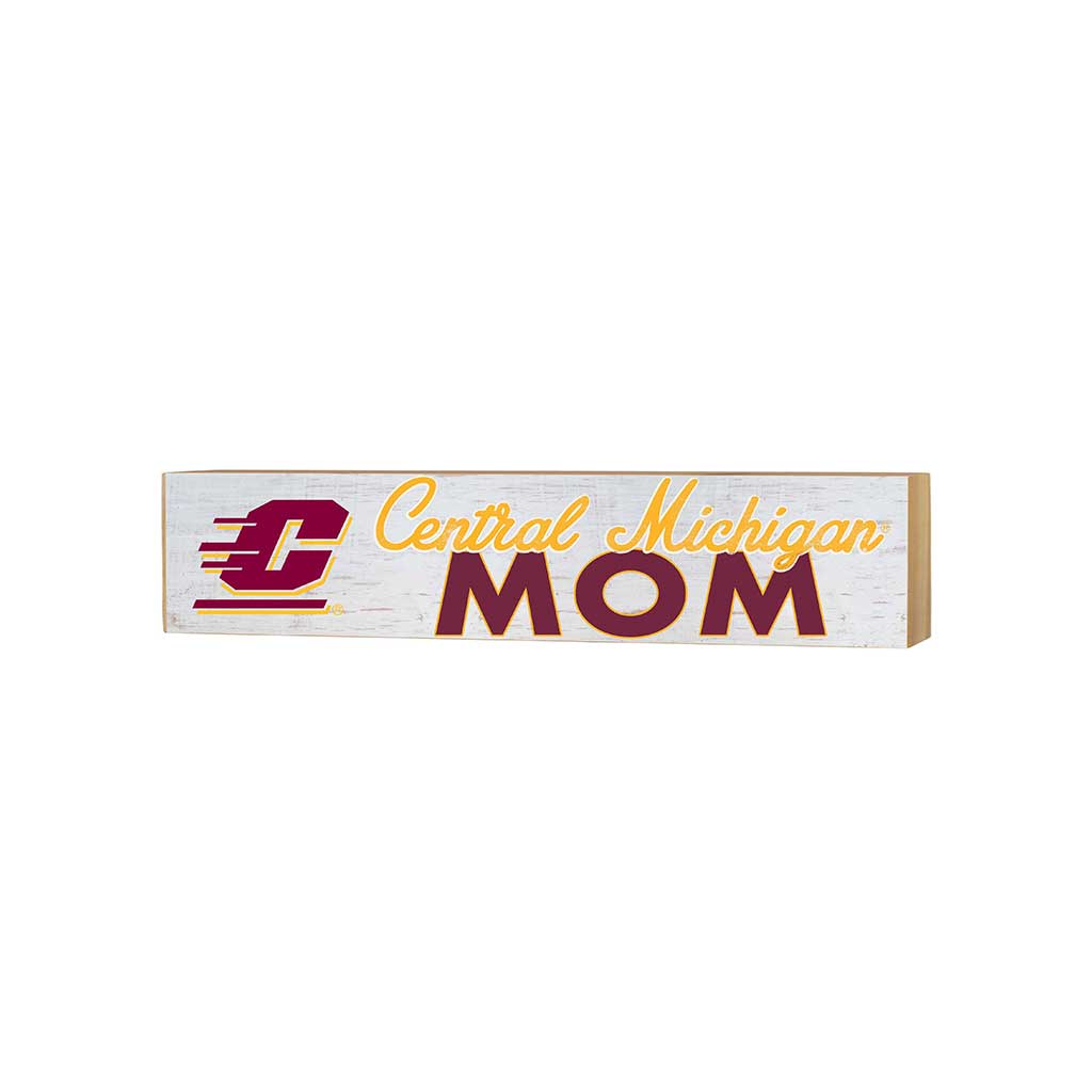 3x13 Block Weathered Mom Central Michigan Chippewas