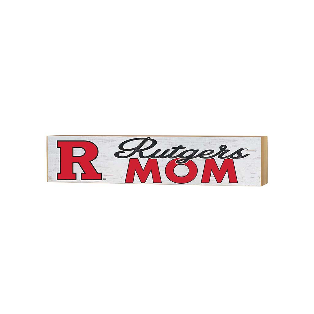 3x13 Block Weathered Mom Rutgers Scarlet Knights