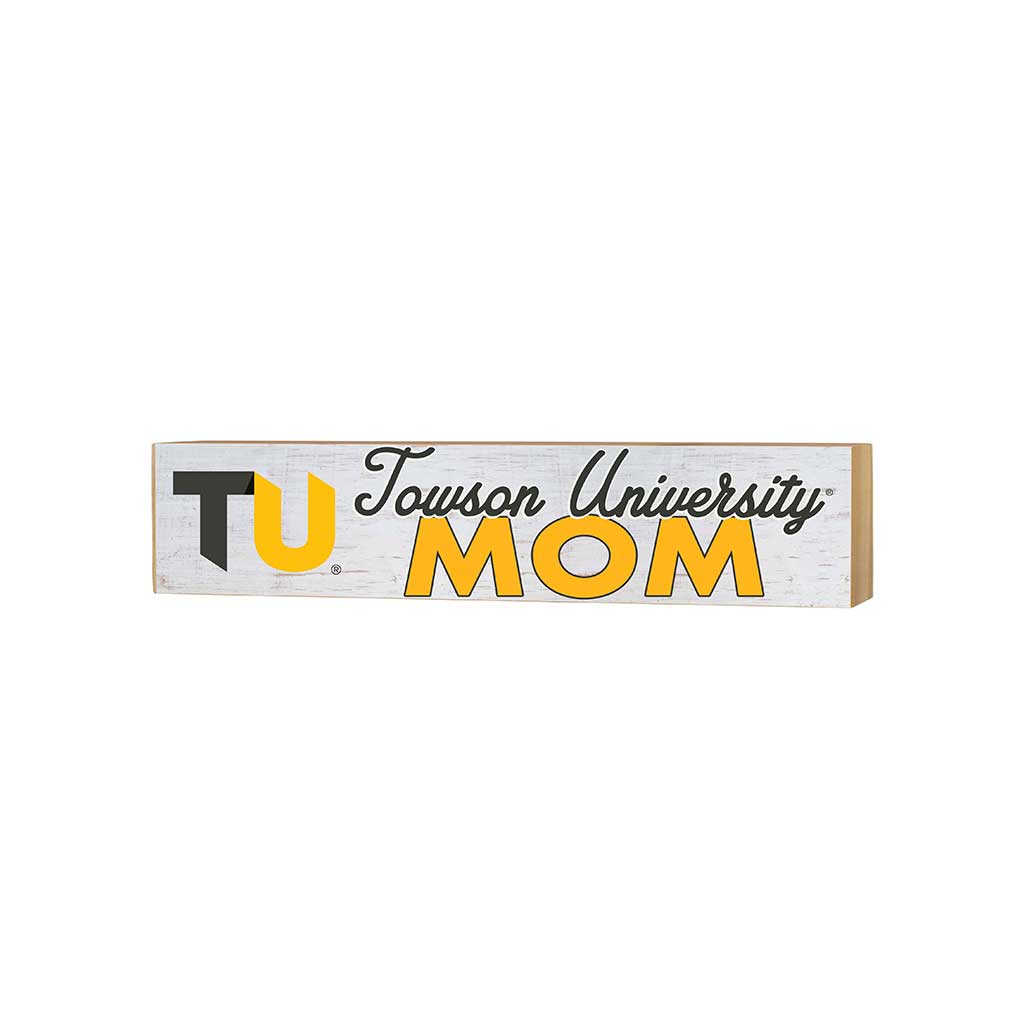 3x13 Block Weathered Mom Towson University Tigers