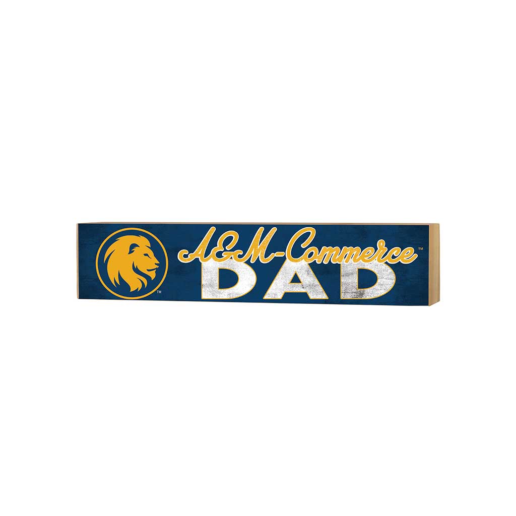 3x13 Block Colored With Logo Dad Texas A&M University - Commerce Lions