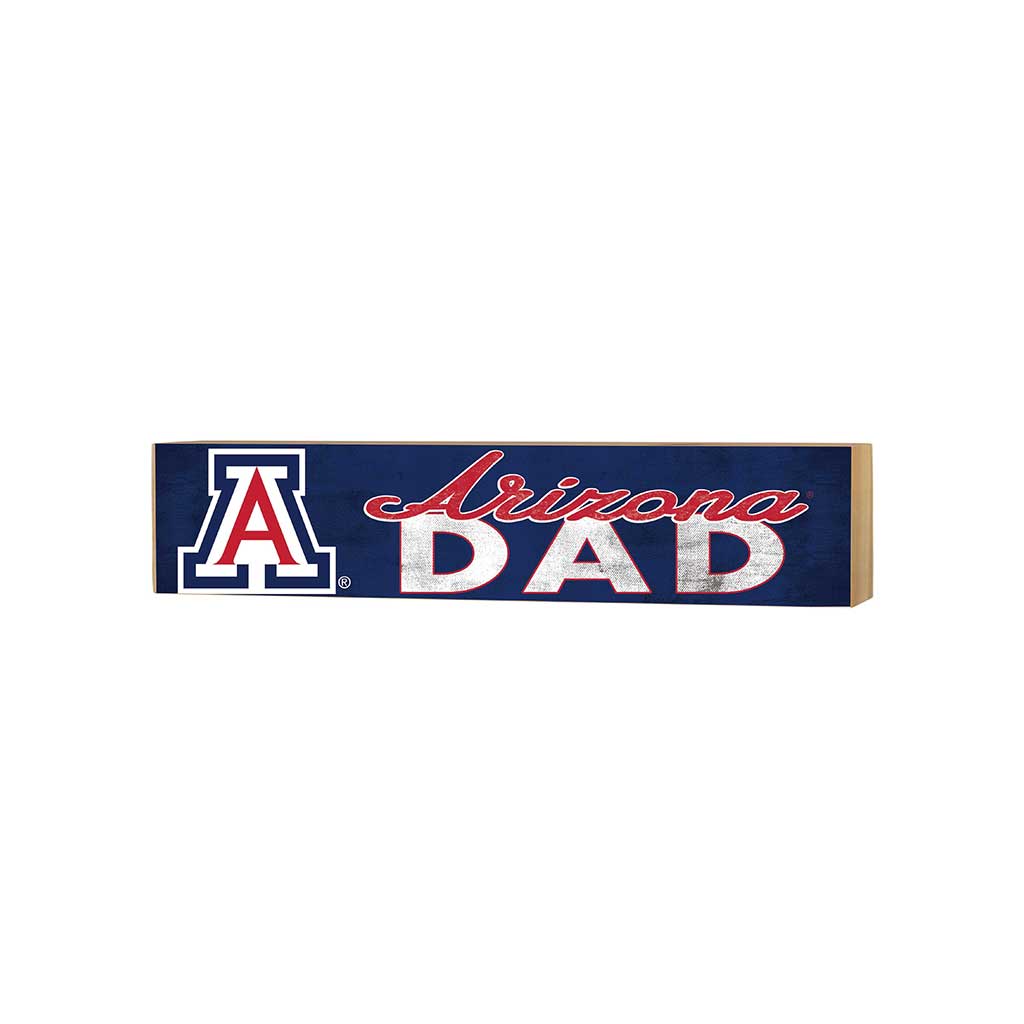 3x13 Block Colored With Logo Dad Arizona Wildcats