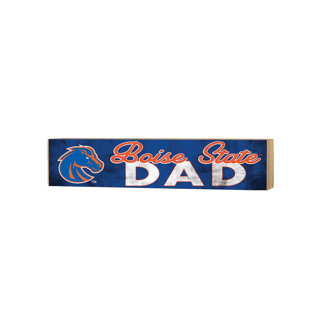3x13 Block Colored With Logo Dad Boise State Broncos