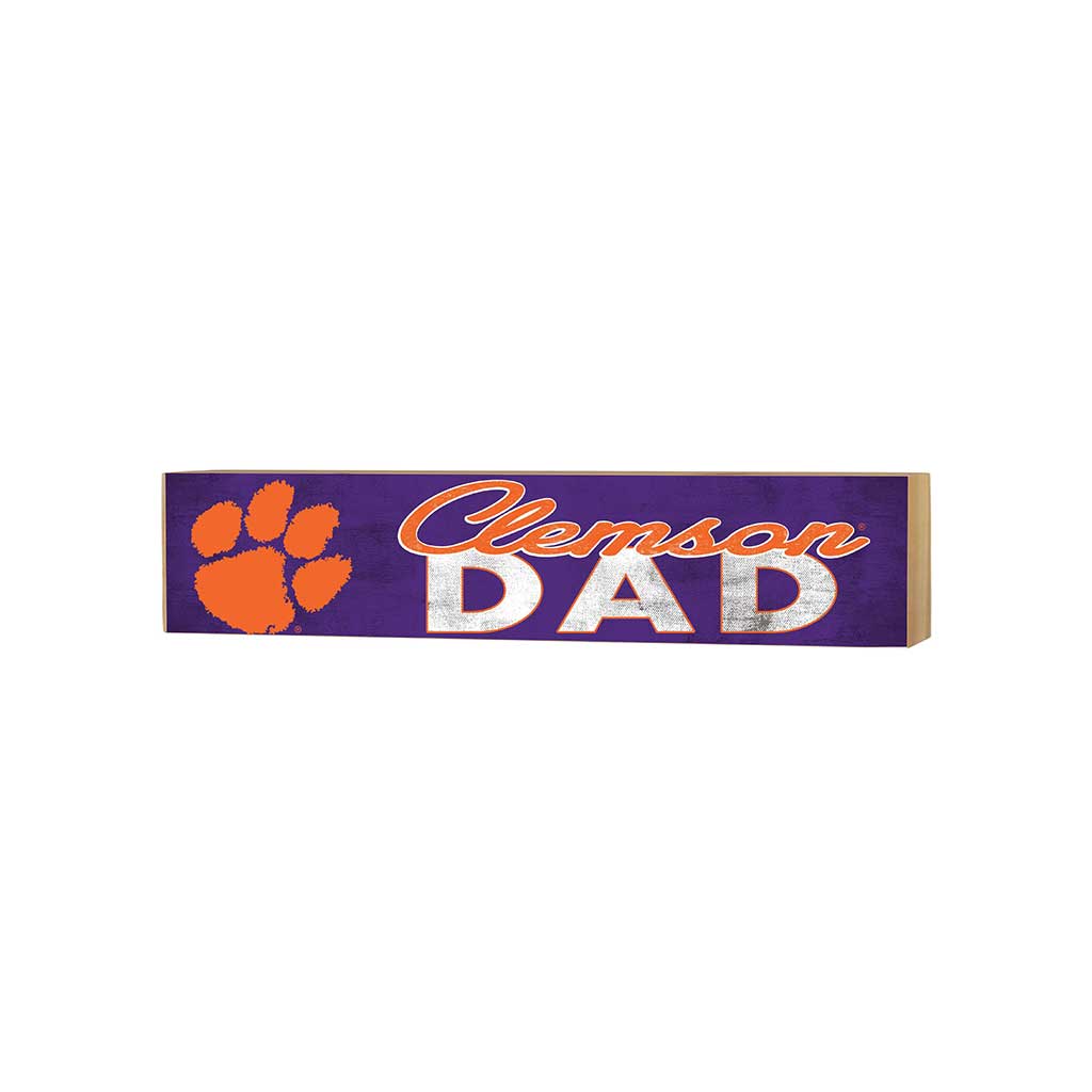 3x13 Block Colored With Logo Dad Clemson Tigers