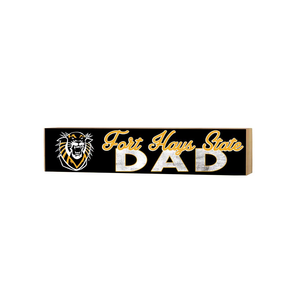 3x13 Block Colored With Logo Dad Fort Hays State Tigers