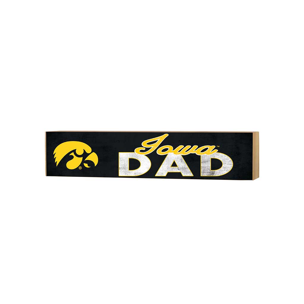 3x13 Block Colored With Logo Dad Iowa Hawkeyes