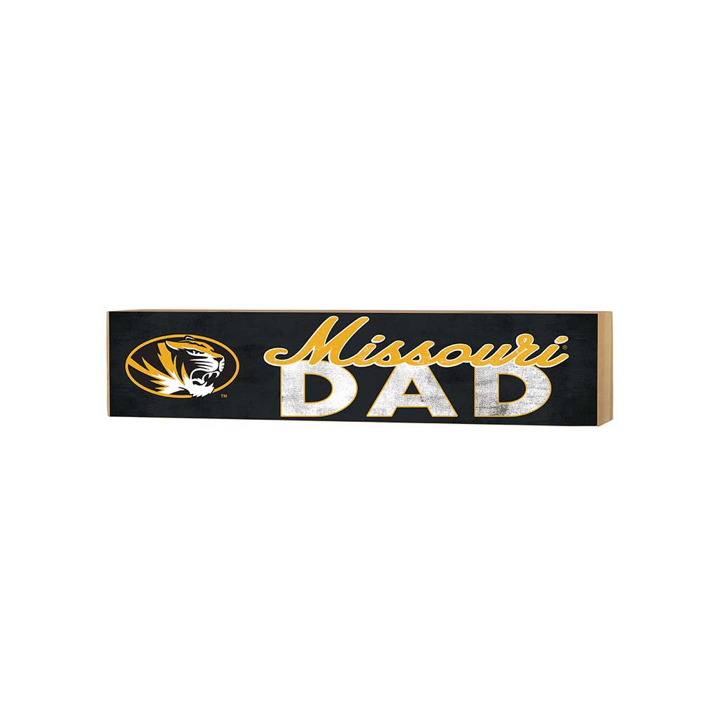 3x13 Block Colored With Logo Dad Missouri Tigers